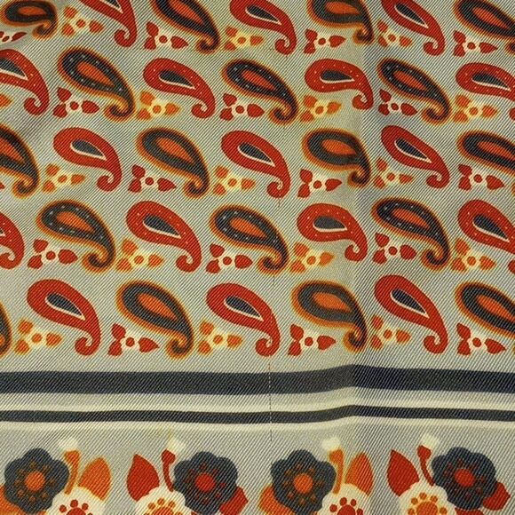 Vintage Blue and Orange Handkerchief/Scarf - Picture 5 of 5